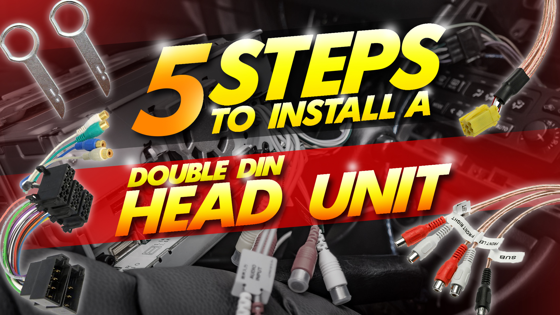 5 steps to install a double din head unit