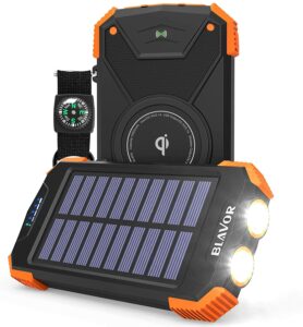 Blavor 10,000 Mah Qi Solar Power Bank