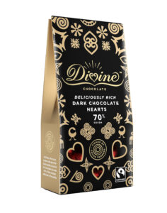 Divine Chocolate 70% Dark Chocolate Hearts