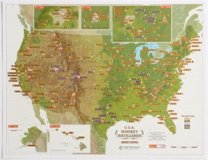 Maps International Usa Whiskey Distilleries Scratch Off Map