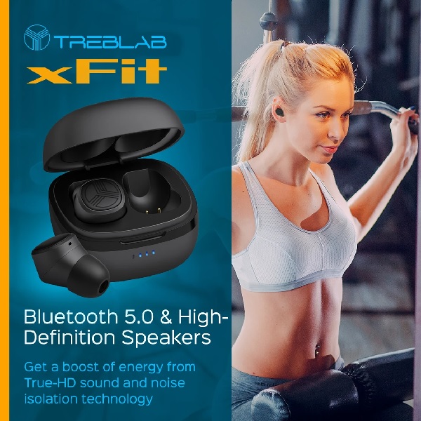 treblab xfit smallest tws wireless hd earbuds